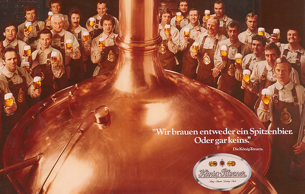König Pilsener Spitzenbier Mitarbeiter der König-Brauerei in den 60ern